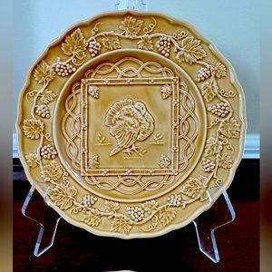 Two Decorative Turkey Plates